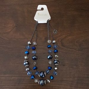 Trifari Blue and Silver Necklace